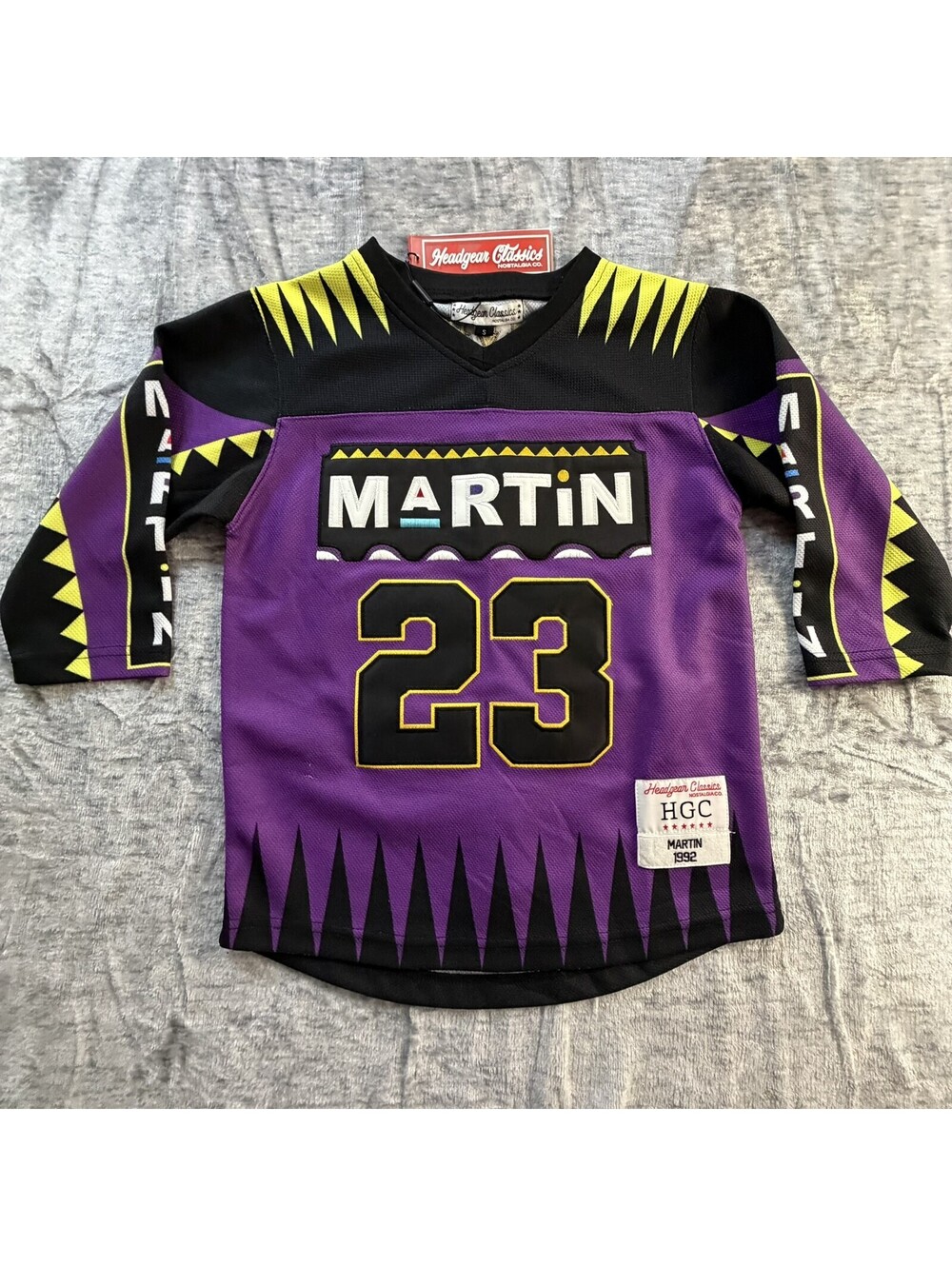 Martin Payne #23 Youth Hockey Jersey Headgear Classics TV Show Memorabilia Size
